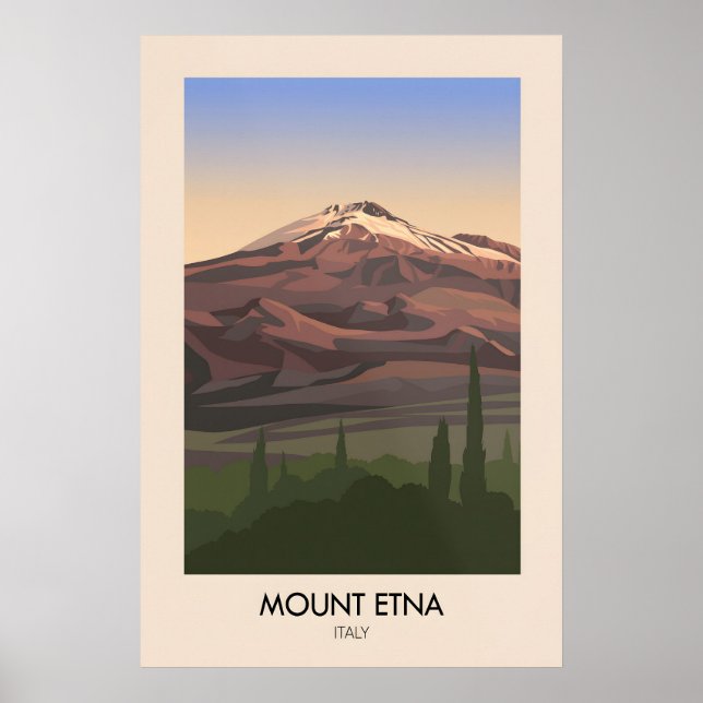 Affiche de voyage Mont Etna Italie (Devant)