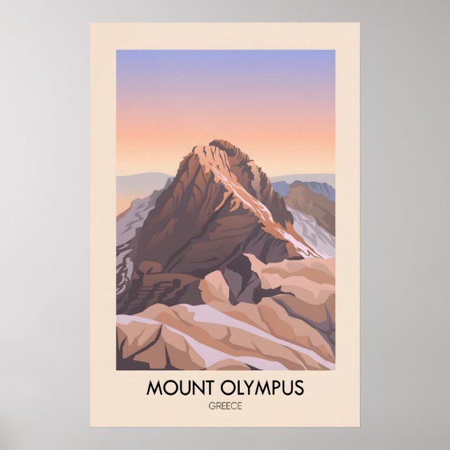 Affiche de voyage Mont Olympe Grèce (Devant)
