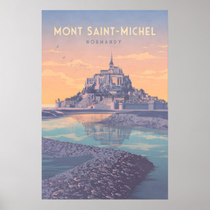 Affiche de voyage Mont Saint Michel Normandie