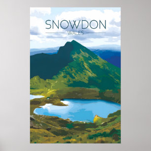 Affiche de voyage Mont Snowdon Pays de Galles