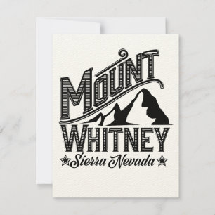 Affiche de voyage Mont Whitney Sierra Nevada