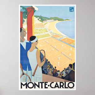 Affiche de voyage Monte Carlo Art Roger Broders Mo