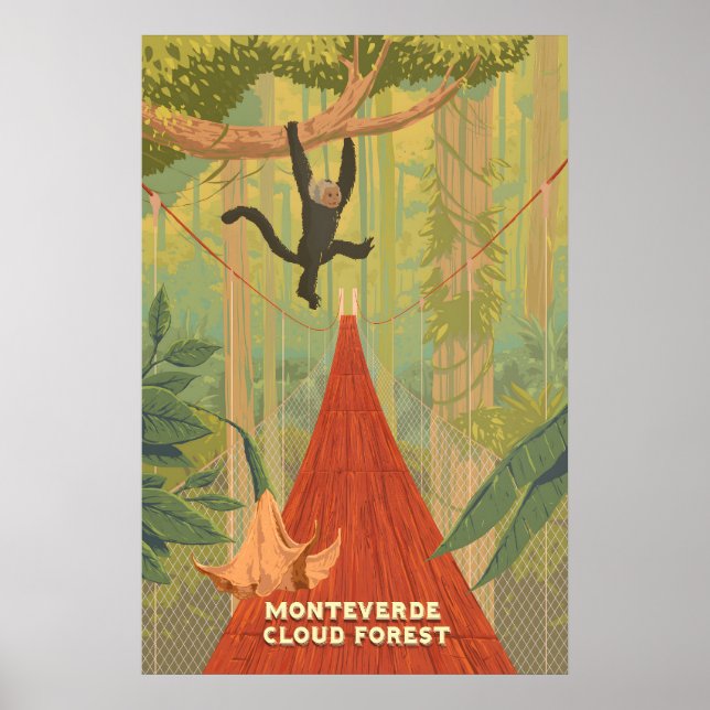 Affiche de voyage Monteverde Cloud Forest Costa Ri (Devant)
