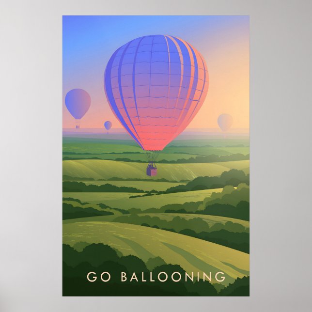 Affiche de voyage Montgolfière (Devant)