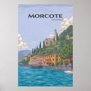 Affiche de voyage Morcote Suisse