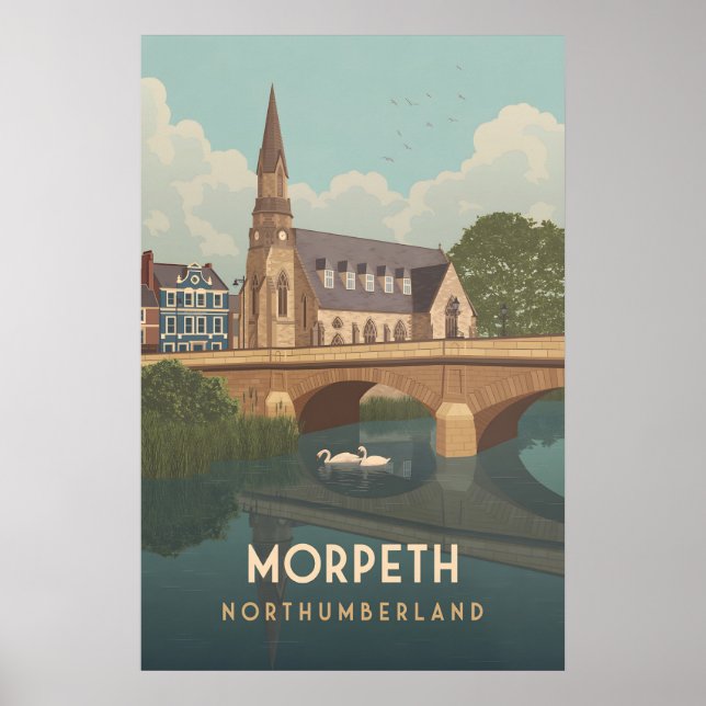 Affiche de voyage Morpeth Northumberland (Devant)