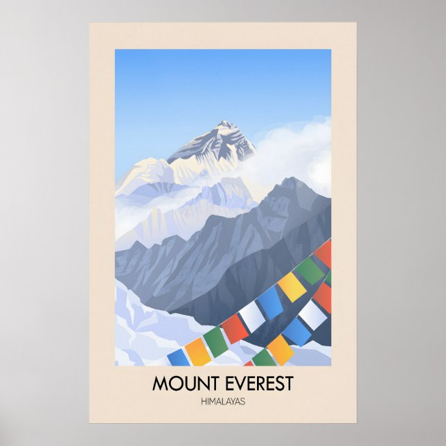 Affiche de voyage Mount Everest Himalaya (Devant)