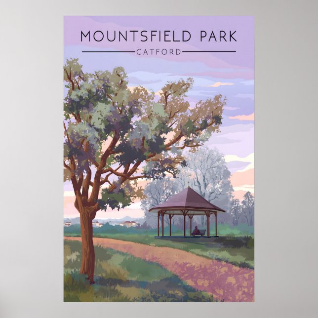 Affiche de voyage Mountsfield Park Londres (Devant)