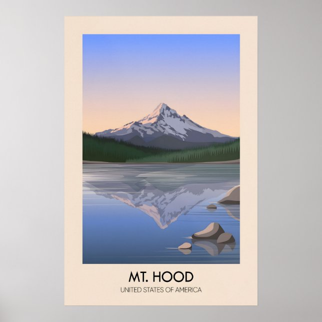 Affiche de voyage Mt Hood USA (Devant)