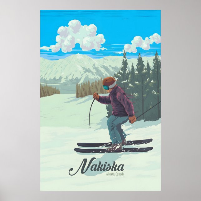 Affiche de voyage Nakiska Ski Resort Canada (Devant)