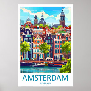 Affiche de voyage nationale d'Amsterdam Parc de sk