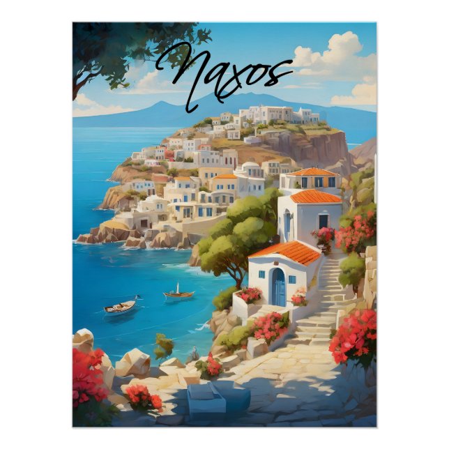 Affiche de voyage Naxos Grèce (Devant)