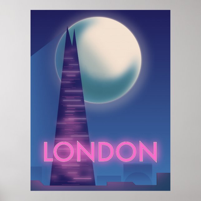 Affiche de voyage Neon Londres (Devant)