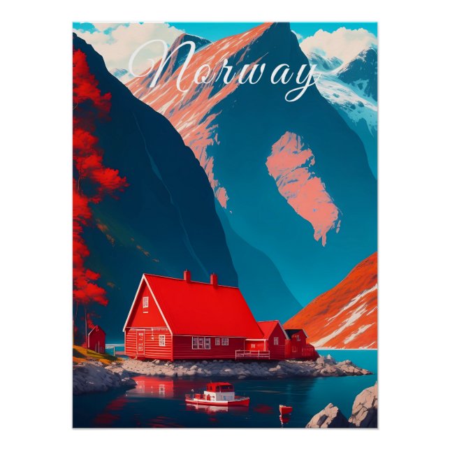 Affiche de voyage Norvège (Devant)