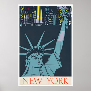 Affiche de voyage NY Art New York Impression vinta