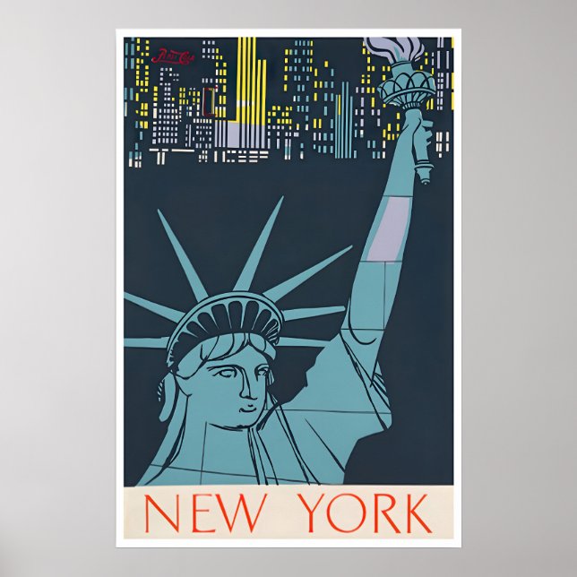 Affiche de voyage NY Art New York Impression vinta (Devant)