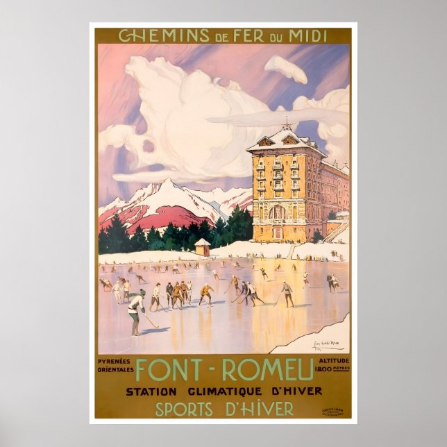 Affiche de voyage Odeillo Font-Romeu Art Via Franc (Devant)