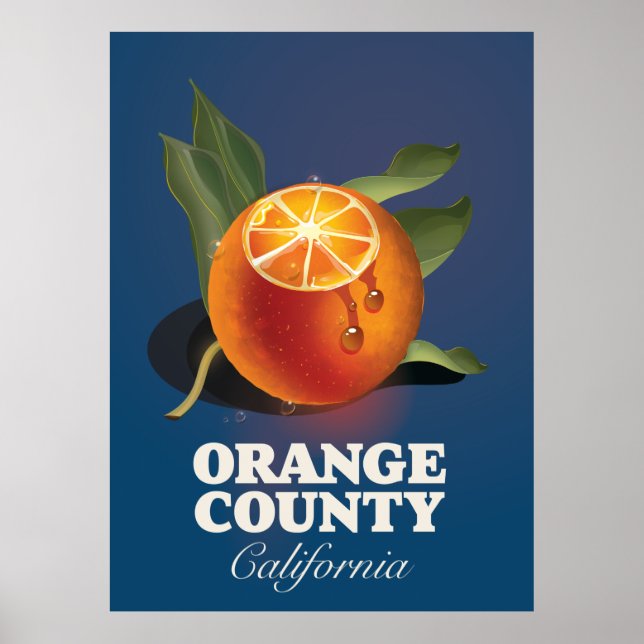 Affiche de voyage Orange County California. (Devant)