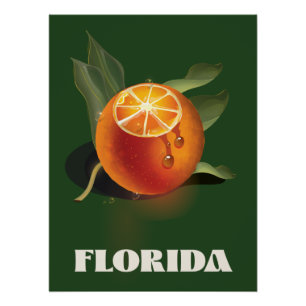 Affiche de voyage Orange Floride sur toile