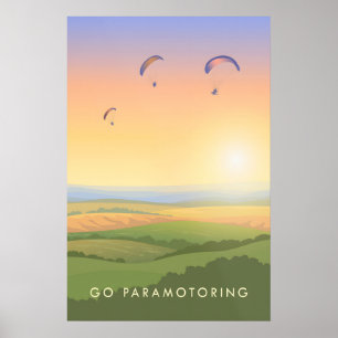 Affiche de voyage Paramoteur en liberté