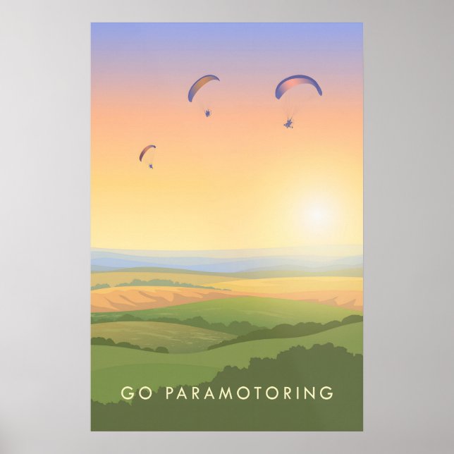 Affiche de voyage Paramoteur en liberté (Devant)