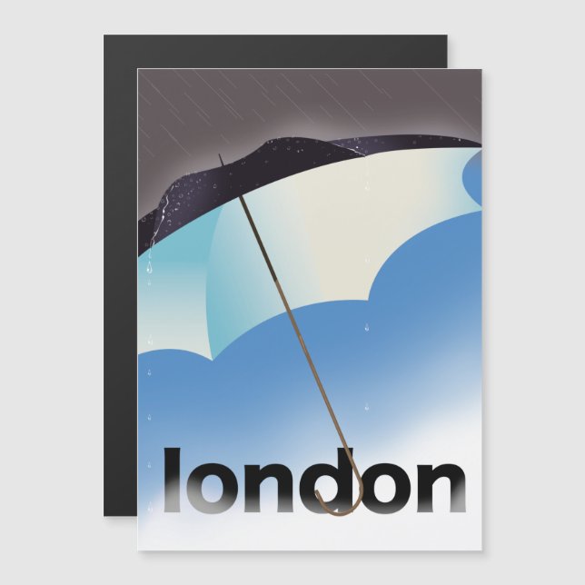 Affiche de voyage parapluie de Londres (Devant / Derrière)
