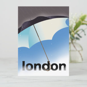 Affiche de voyage parapluie Londres