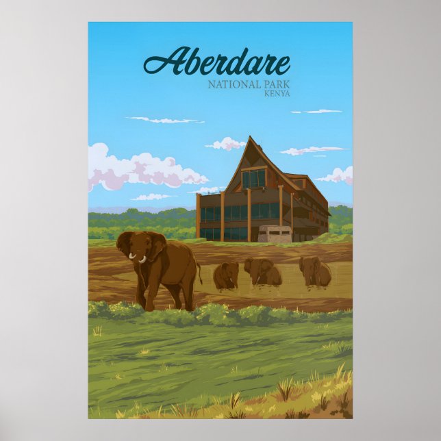 Affiche de voyage Parc national d'Aberdare Kenya (Devant)