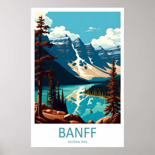 Affiche de voyage Parc national de Banff Canada 1 (Devant)