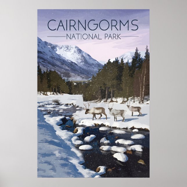 Affiche de voyage Parc national de Cairngorms Écos (Devant)