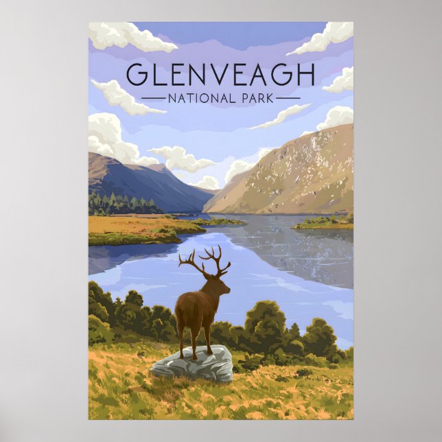 Affiche de voyage Parc national de Glenveagh Irlan (Devant)
