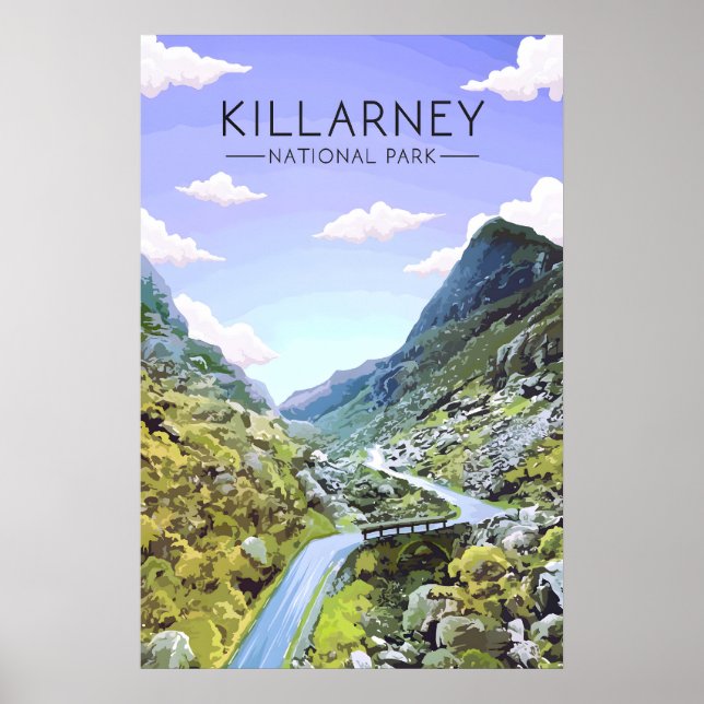 Affiche de voyage Parc national de Killarney Irlan (Devant)