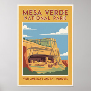 Affiche de voyage Parc national de Mesa Verde 