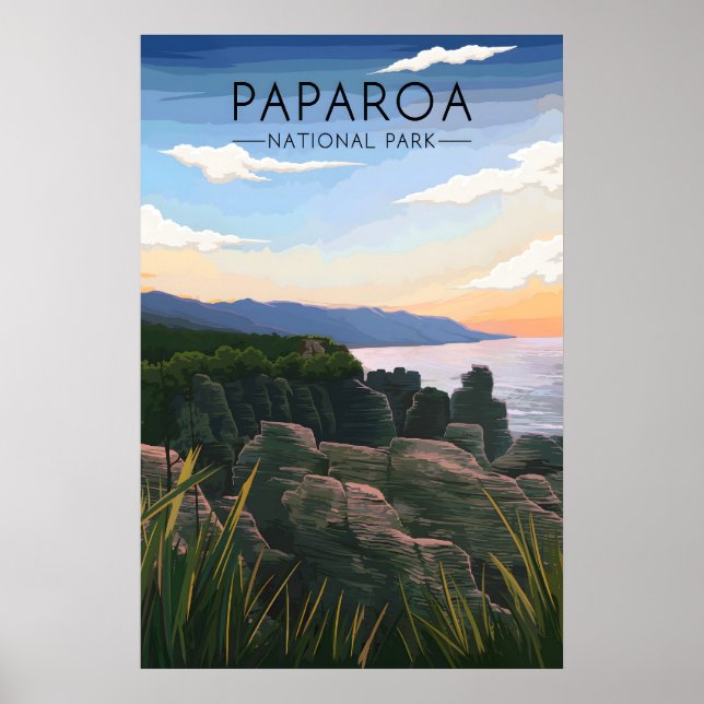Affiche de voyage Parc national de Paparoa Nouvell (Devant)