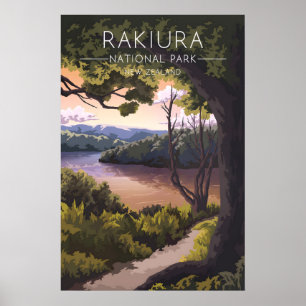 Affiche de voyage Parc national de Rakiura Nouvell