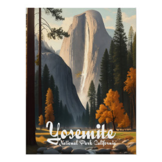 Affiche de voyage Parc national de Yosemite Califo