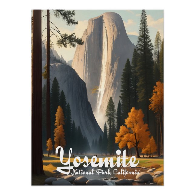 Affiche de voyage Parc national de Yosemite Califo (Devant)
