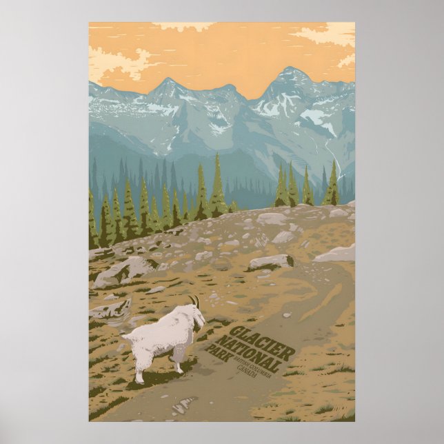 Affiche de voyage Parc national des Glaciers Canad (Devant)