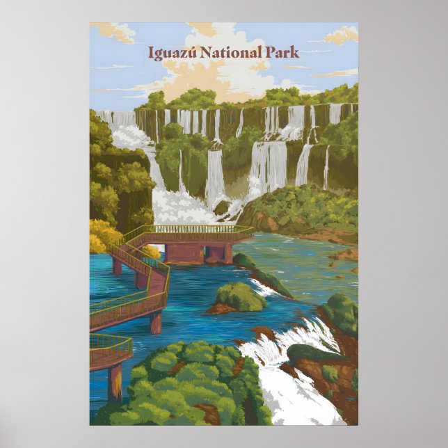 Affiche de voyage Parc national d'Iguazu Chutes d' (Devant)