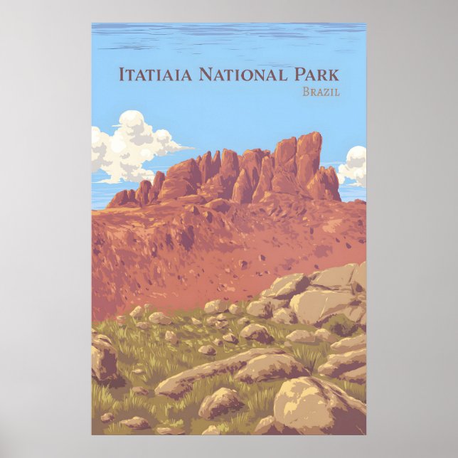 Affiche de voyage Parc national d'Itatiaia Brésil (Devant)