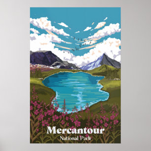 Affiche de voyage Parc national du Mercantour Fran