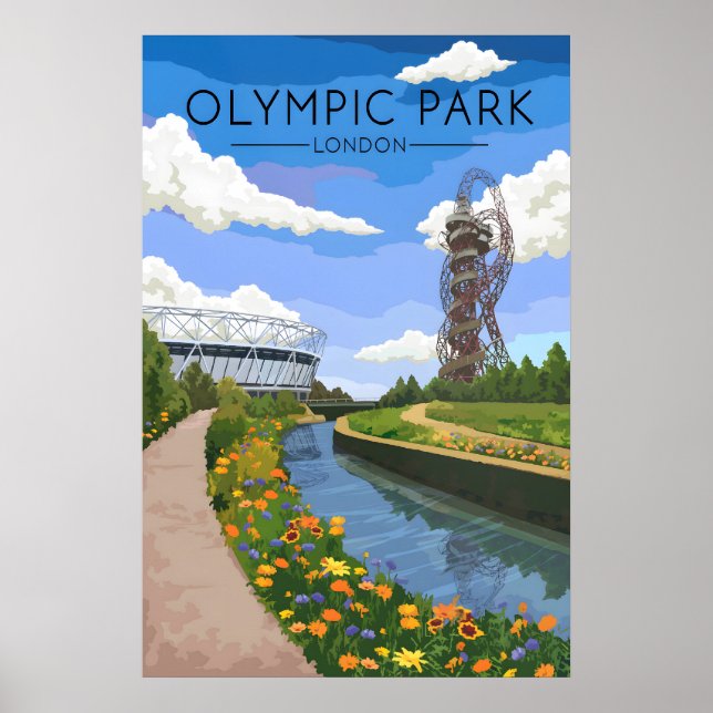 Affiche de voyage Parc olympique Londres (Devant)