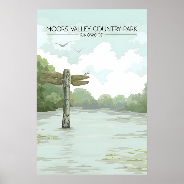 Affiche de voyage Parc régional de Moors Valley Ri (Devant)
