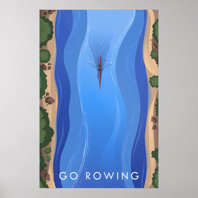 Affiche de voyage Partez en aviron (Devant)