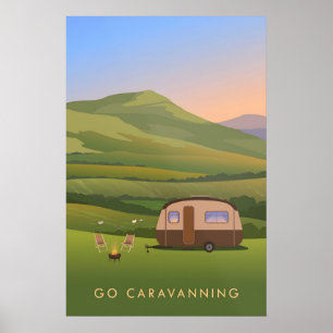 Affiche de voyage Partez en caravane