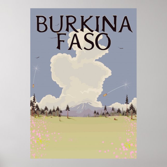 Affiche de voyage paysage Burkina Faso (Devant)