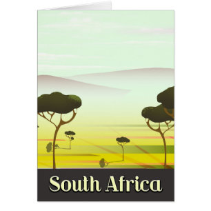 Affiche de voyage paysage sud-africain soir