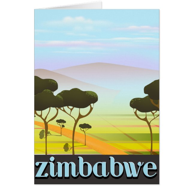 Affiche de voyage paysage Zimbabwe (Devant)