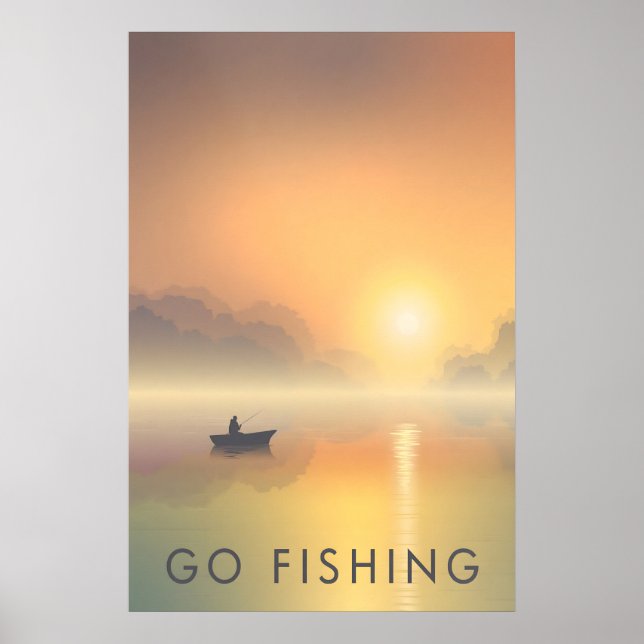 Affiche de voyage Pêche en mer (Devant)