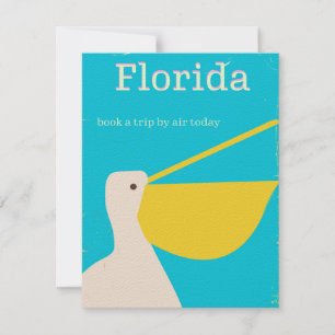 Affiche de voyage Pélican de Floride vintage